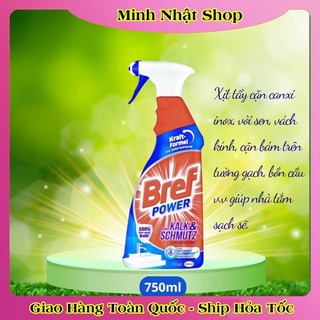 [Mẫu mới nhất] Chai Xịt Tẩy Cặn Canxi Inox Bref Power Dung Tích 750ml Vệ Sinh Vòi Sen, Vách Kính -Hàng Nội Địa Đức