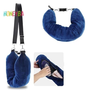 < Honeyba > Hộp đựng cổ du lịch có thể đổ đầy Túi đựng được Đệm máy bay Cổ du lịch Tự đổ đầy Du lịch di động
