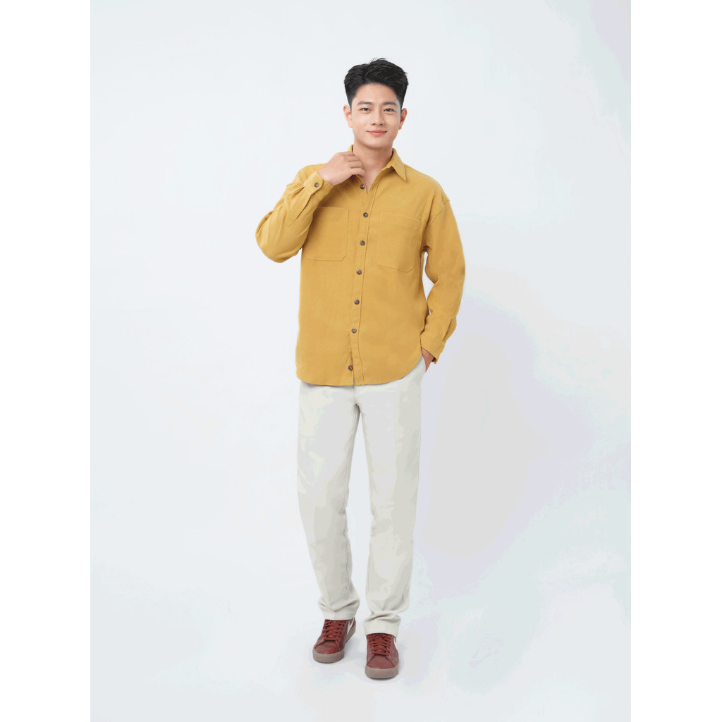 Sơ mi tay dài vạt tròn VIETTIEN SMART CASUAL vải Poly phom REGULAR VT00000376