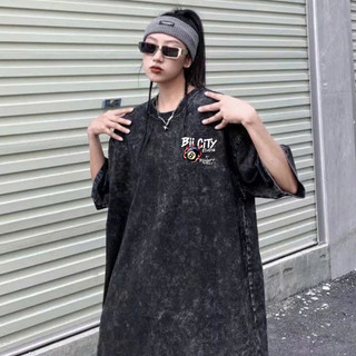 LOCAL BRAND Áo thun Wash BiDA Số 8 Phong Cách Unisex Form Rộng / Áo thun BiDA Số 8 Phông Màu Phong Cách Âu Mỹ