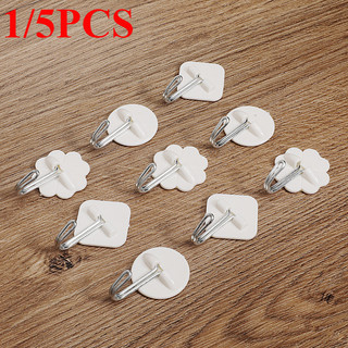 1 / 5 Chiếc Hộ Gia Đình Móc Treo Tường Móc Chìa Khóa Mạnh Tự Dính Nhà Phòng Tắm Phụ Kiện Nhà Bếp