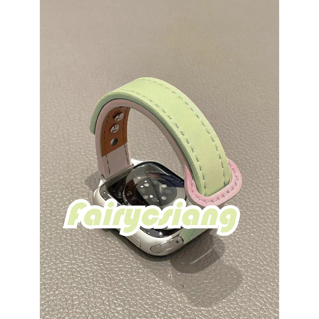 Dây Da Mỏng Cho Apple Watch 44 40 41 49mm 42 45 Mm Cổ Tay Nữ Vòng Tay IWatch Series 10 9 8 7 6 5 4 3 SE Ultra 2