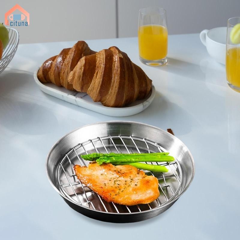 Bộ chảo nướng và giá đỡ Bộ bát đĩa nhỏ giọt dầu Bộ chảo và giỏ nướng ngoài trời