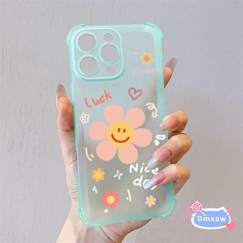 SmilePink Flower Matte Casing Cho Vivo iQOO 13 12 Pro Neo 10 9S 8 7 SE Pro Z9 Turbo Lite Z9X 5G 4G Vỏ Vui Nhộn Dễ Thương May Mắn Ice Mist Vỏ Điện Thoại Chống Sốc Mềm
