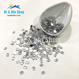 Đá Kết Chữ Nhật Đính Kết Trang Phục Thời Trang, Làm Phụ Kiện Trang Trí Vương Miện