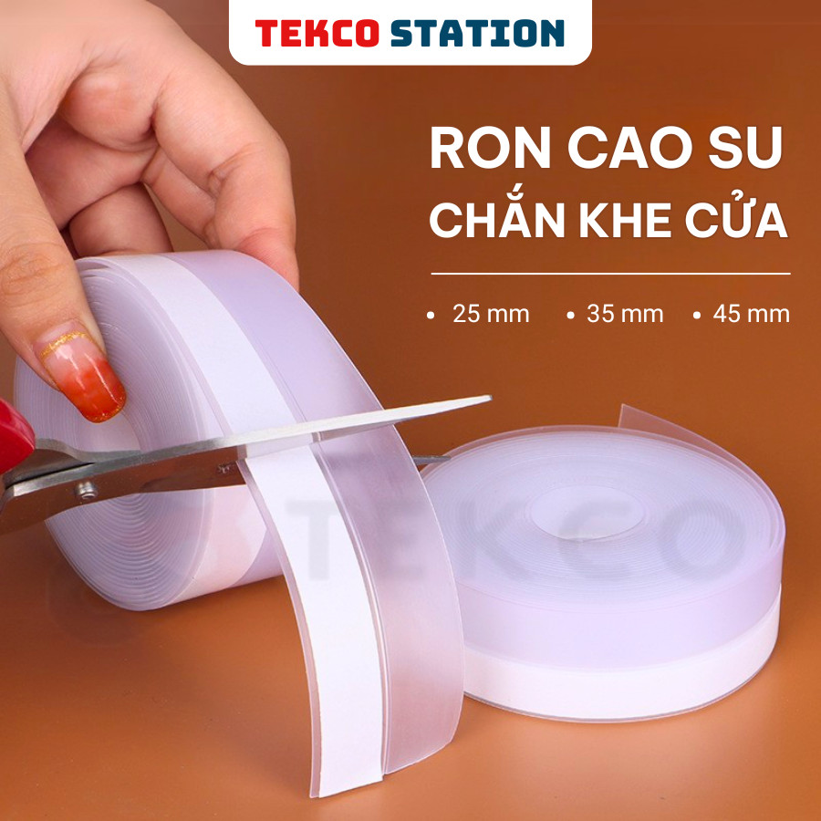 [CUỘN 2-5M] Ron (Gioăng) Cao Su Dán Khe Hở Chân Cửa - Chống Bụi, Chống Nước, Giảm Tiếng Ồn, Ngăn Côn Trùng