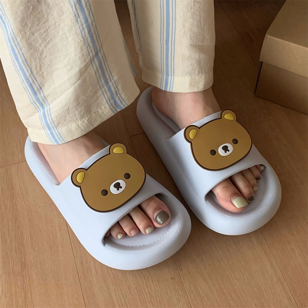 XIXITIAO Dép Sandal Trong Nhà Dép Gấu Dễ Thương Nam Nữ Thời Trang Mùa Hè Phòng Tắm Dép