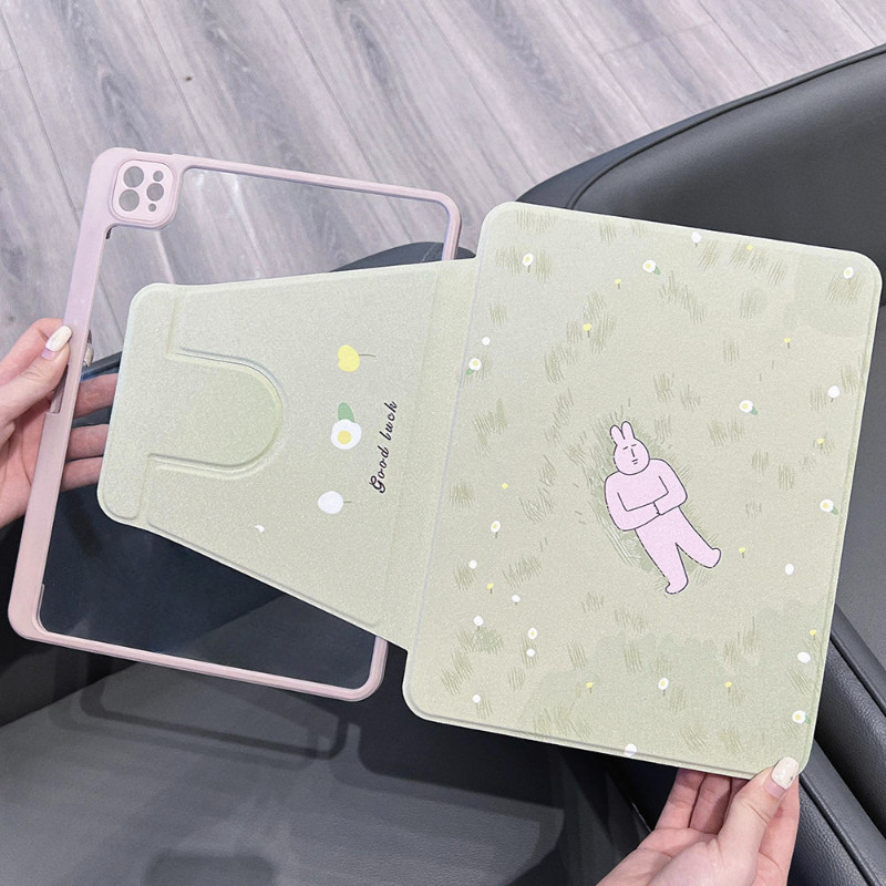 Ốp bảo vệ cho Samsung Galaxy S7plus / S8plus Tab A9 Plus S9 FE + S10ULTRA Tab A7 lite Tab S6 lite 10.4 inch Vỏ Acrylic xoay có khe cắm bút