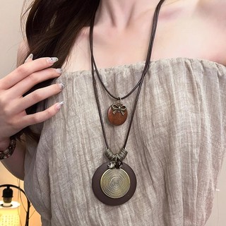 Mới Phong Cách Trung Quốc Vòng Cổ Tua Dài Bohemian Mặt Dây Chuyền Nữ Phụ Kiện