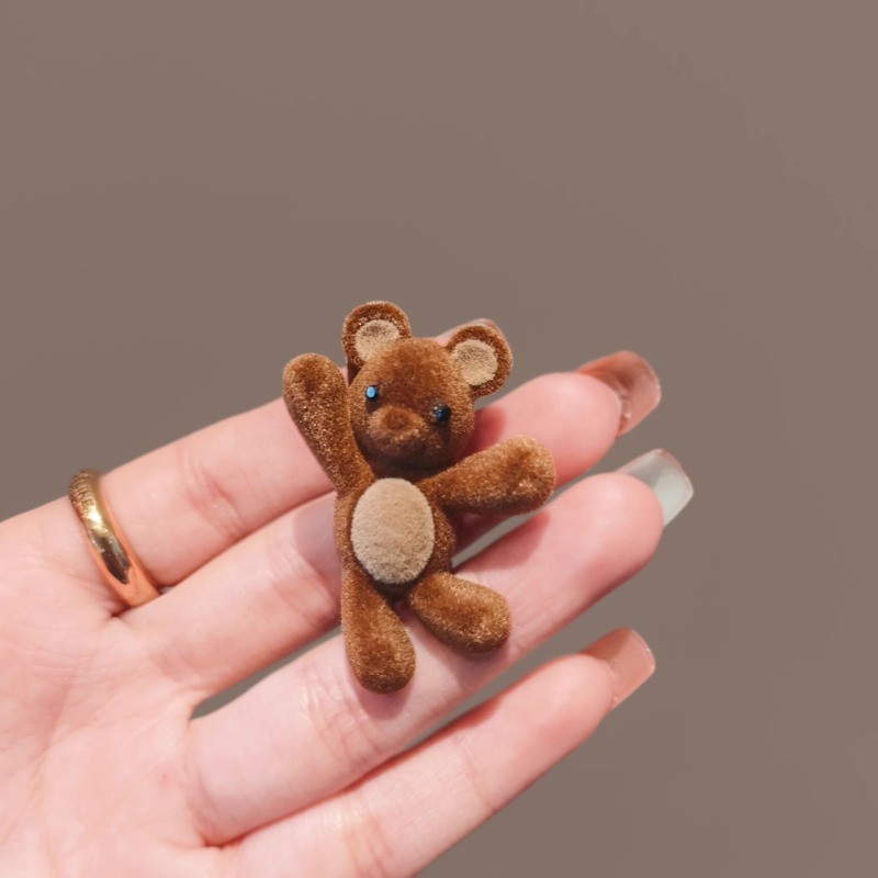 MAUROPOLI [Sẵn sàng] Kẹp bên gấu Beckoning sáng tạo dễ thương cho mũ đội đầu nữ và kệ cắt tóc nhỏ tinh tế