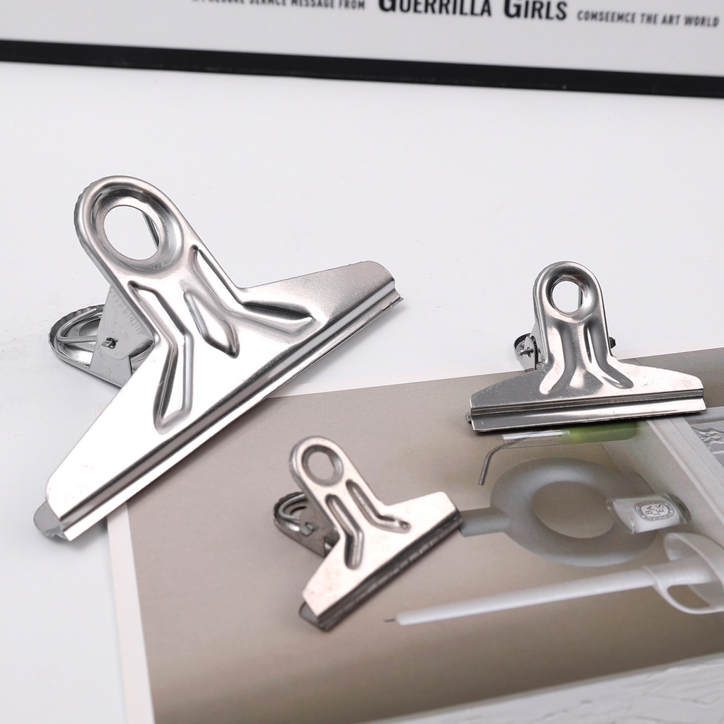 [H & L] Dụng cụ sắp xếp tài liệu bằng thép không gỉ có kết thúc không độc hại, hoạt động một tay cho văn phòng / học tập / gia đình, Kẹp giấy kim loại bền