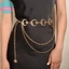 Sund Multilayer Punk Gothic Sun Eo Dây Kim Loại Thắt Lưng Nữ Đầm Trang Sức Dây Thắt Lưng VN