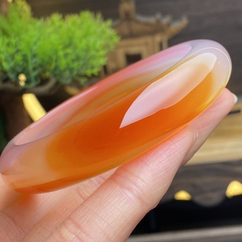 Vòng tay mã não đỏ xinh tự nhiên Vòng tay Chalcedony