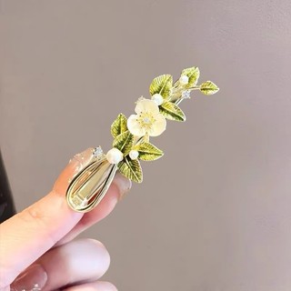 MAUROPOLI [Sẵn Sàng] Kẹp Tóc Hoa Vỏ Ngọt Nữ Mùa Xuân Phong Cách Mới Cao Cấp Bên Nổ Kẹp Tóc Sang Trọng Kẹp Tóc Gãy Mỏ Vịt Kẹp