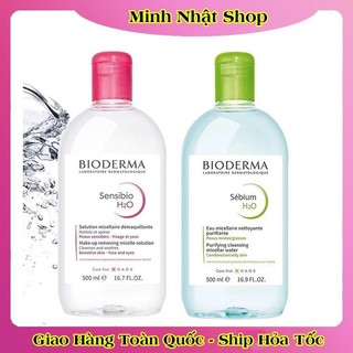 Nước Tẩy Trang Bioderma Cho Da Dầu Mụn Và Da Nhạy Cảm, Sạch Sâu Lành Tính 500ML CỦA PHÁP