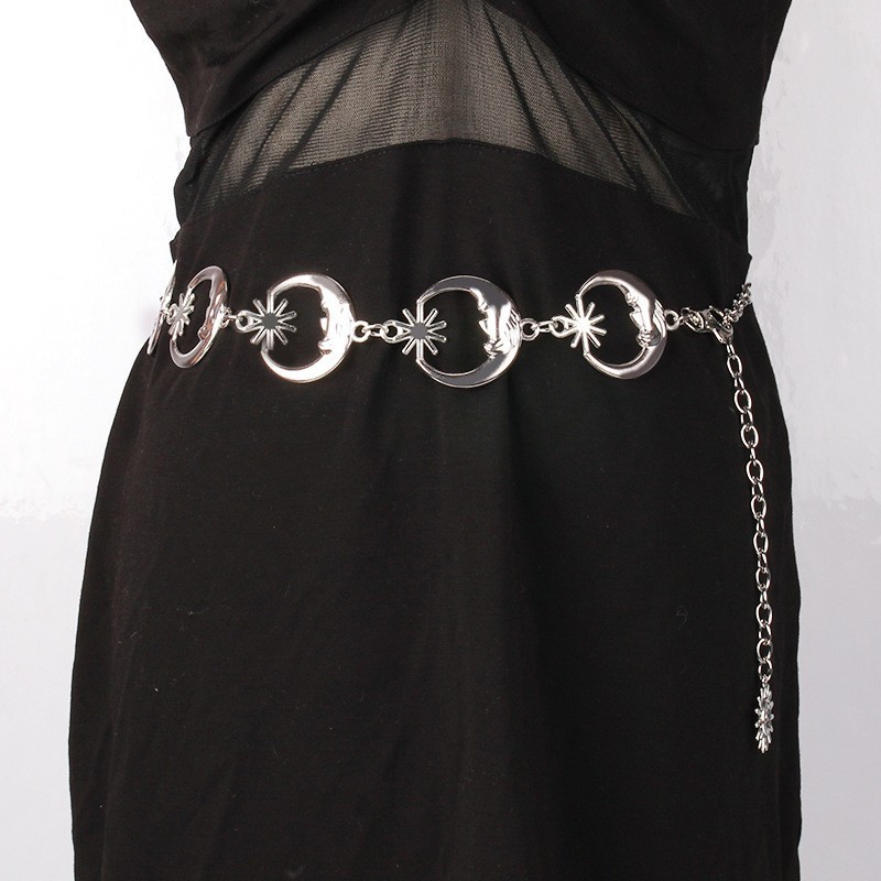 Thắt Lưng Kim Loại Đa Năng Vintage Dân Tộc - Nữ Khắc Hoa Phong Cách Bohemian Đầm Dây Thắt Lưng - Đầm Jean Phụ Kiện