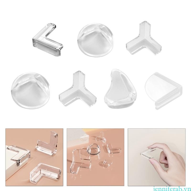 Jenniferab Gói 10 Miếng Bảo Vệ Góc Trong Suốt Cho Bé Cản An Toàn Nội Thất Ốp Lưng An Toàn Tủ Bảo Vệ Góc Cho