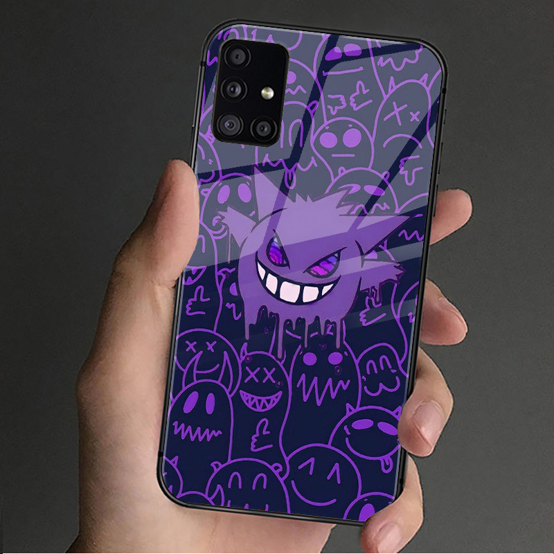 Ốp Điện Thoại pokemon gengar 10 Kính Cho Samsung Galaxy S9 Plus S10 S10e S20 FE S20 Plus S21 S22 S23 S24 Ultra S25