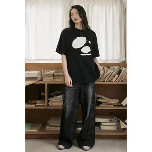 2025 Áo Thun Nữ Dễ Thương Puppy Graphic Loose Fit Mùa Hè Dạo Phố