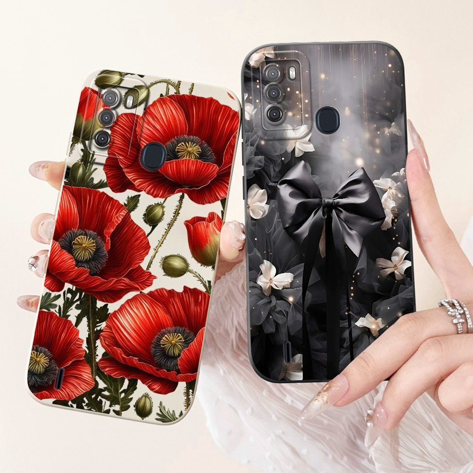 Ốp lưng ITEL S16 ITEL Vision 1 Pro Bao hoa thời trang sang trọng Kawaii Girl Vỏ điện thoại chống sốc hình mèo dễ thương