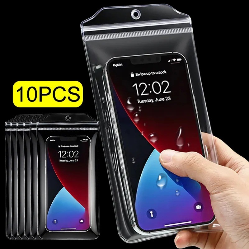 Túi chống nước dày chống vỡ - Bảo vệ dây kéo chống bụi đa năng - Vỏ điện thoại chống mưa an toàn