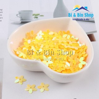 30g Kim Sa Hoa Mai 3D Lõm 10mm Màu Sữa Cừ Đính Kết Trang Phục, Làm Phụ Kiện Thời Trang