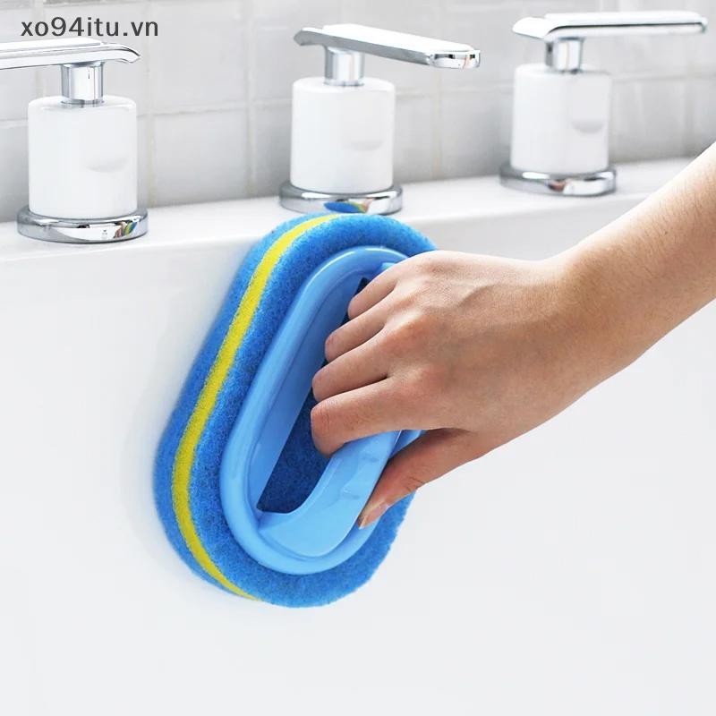 XOITU Làm Dày Bàn Chải Làm Sạch Có Tay Cầm Nhà Bếp Xốp Lau Phòng Tắm Ngói Bồn Tắm Làm Sạch Bọt Biển Nhà Loại Bỏ Vết Bẩn Dụng Cụ Sạch VN