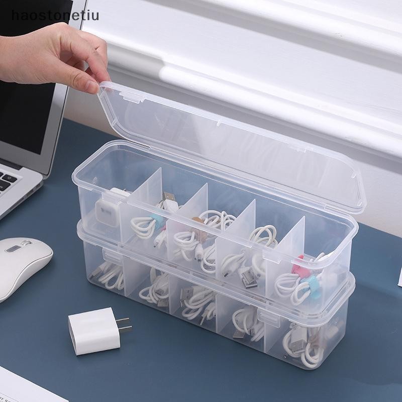 HA Hộp đựng cáp dữ liệu trong suốt Phân loại Hộp đựng thẻ chống bụi có nắp Hộp sưu tập máng xối cho văn phòng tại nhà n