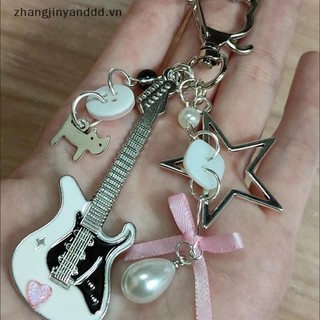 # yanddd # Y2K Guitar Dành Cho Nam Nữ Thoáng Mát Pentagram Nơ Mặt Dây Chuyền Thời Trang Rock Punk Túi Phụ Kiện Quà Tặng.