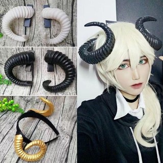 YSANH Dark Gothic Headband, 1 Cặp Black Gothic Style Devil Horn Headband, Phụ Kiện Tóc Độc Đáo Ram Horn Hình Dạng Đạo Cụ Chụp Ảnh Gothic Cosplay Trang Phục Nữ