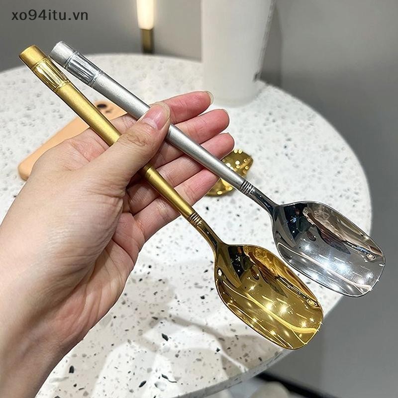 XOITU Tay Cầm Dài Thìa Vuông Đèn Lồng Thép Không Gỉ Dưa Hấu Thìa Dày Hộ Gia Đình Đồ Dùng Nhà Bếp VN