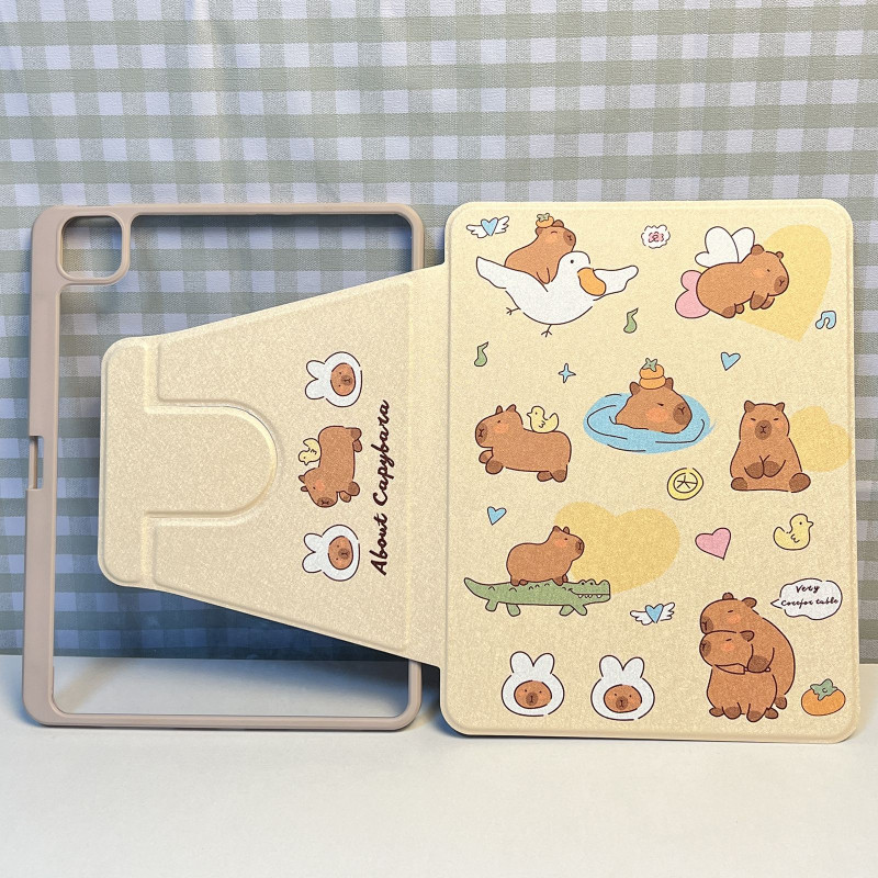 Ốp bảo vệ cho Samsung Galaxy S10ULTRA S7plus / S8plus Tab S6 lite 10.4inch S9plus / s10plus 12.4inch S9 FE + Tab A7 lite Tab A9 Plus Vỏ Acrylic xoay có khe cắm bút