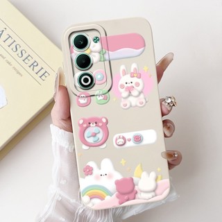 Dành Cho Oppo A5 CPH2727 Vỏ Hoạt Hình Mèo Thỏ Dễ Thương Mới Oppo A5 5G CPH2735 Vỏ Điện Thoại Silicon Mềm Bảo Vệ Ống Kính