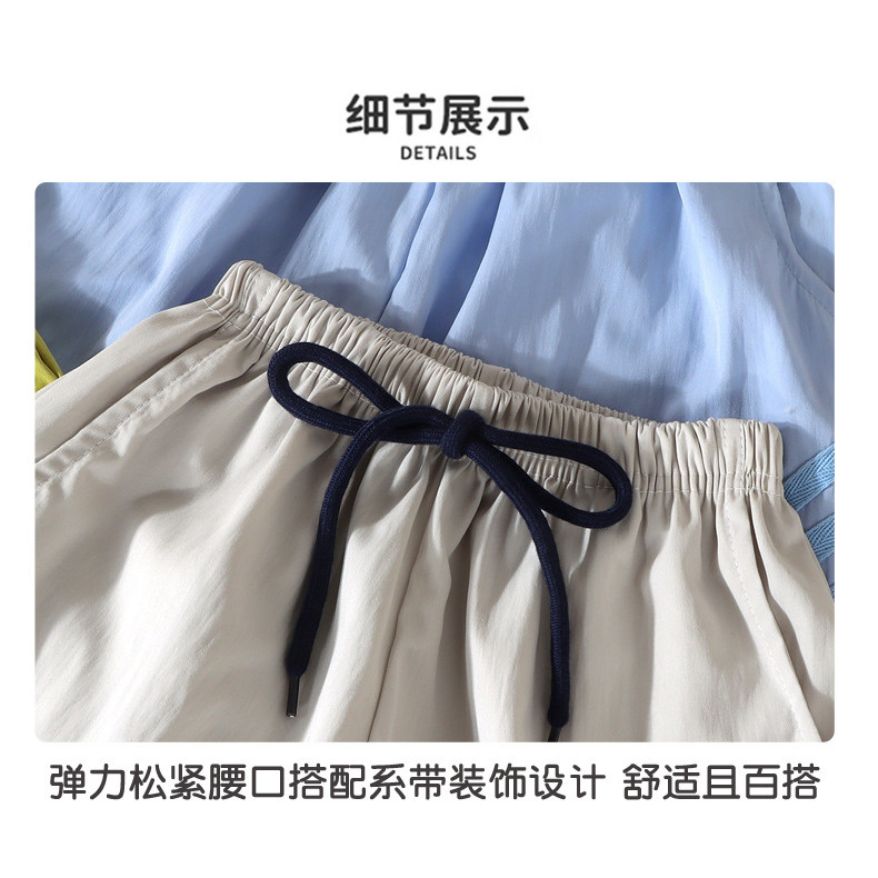 ​Quần croped mùa hè cho bé trai Quần short thể thao thông thường cỡ 90-160​ KBJP