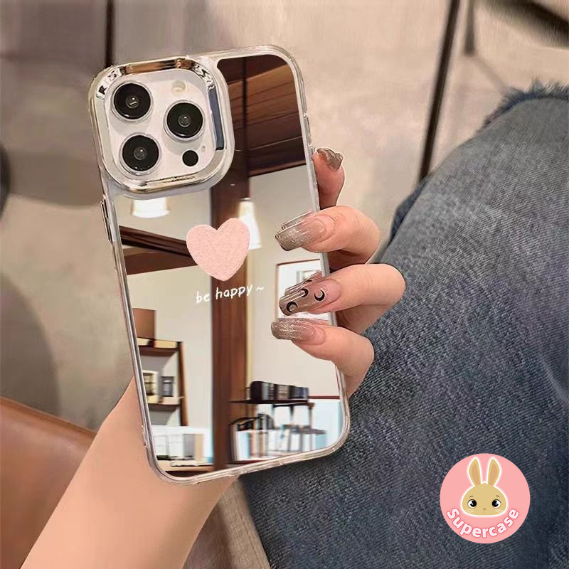 Ốp Điện Thoại Gương Tình Yêu Đơn Giản Cho Xiaomi 15 Ultra Pro 14T Pro 14 13T 12T 12S 13 Ultra 12 Mi 11 11T 10T Pro Lite 12X Civi 4 Pro 3 2 Poco X3 GT X4 M4 Pro 5G 4G Vỏ mềm dễ thương