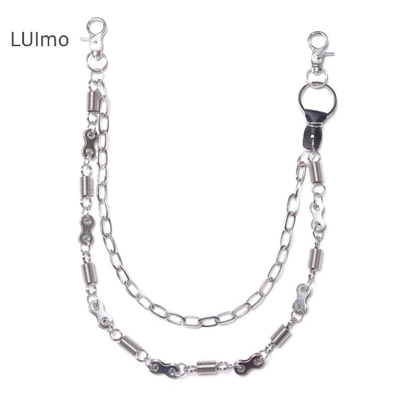 LUImo Hip-hop Punk Kim Loại Đinh Tán Quần Dây Xích Nhiều Lớp Eo Dây Xích Dành Cho Nam Nữ Trang Điểm Quần Dây Xích Phụ Kiện Trang Sức SBS