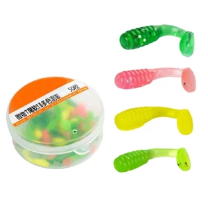 MOON 50 Chiếc Mái Chèo Đuôi Swimbaits Mềm Mồi Câu Cá Cho Cá Hồi Mồi Nhân Tạo Mồi Câu Cá Bơi Mồi 1 5cm