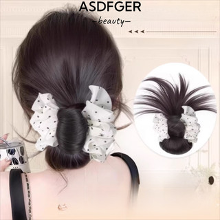 ASDFGER Bun Head Tóc Giả, Với Lưới Lông Tơ Tóc Bun Vuốt Kẹp, Tóc Giả Tổng Hợp Tự Nhiên Kẹp Tóc Phụ Kiện Tóc
