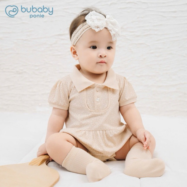 [BU Baby] (1M-12M) Body chip ngắn tay cổ Polo cho bé gai Bubaby Ponie ...