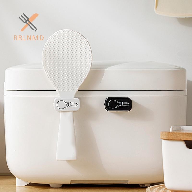 RRLNMD Dính Thìa Cơm Giá Để Đồ Nhà Bếp Treo Tường Nồi Thìa Kệ Vị Trí Giá Trắng Đen Nhà Bếp Sắp Xếp MỚI