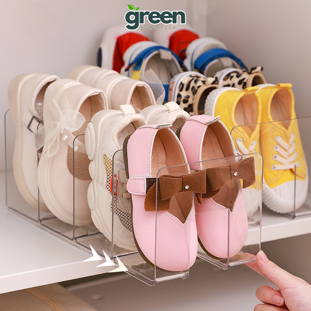 Giá Để Giày 4 Ngăn DinoHome, Kệ Đựng Giày Thông Minh Xếp Gọn Tiết Kiệm Diện Tích Nhựa PET Cứng Cáp
