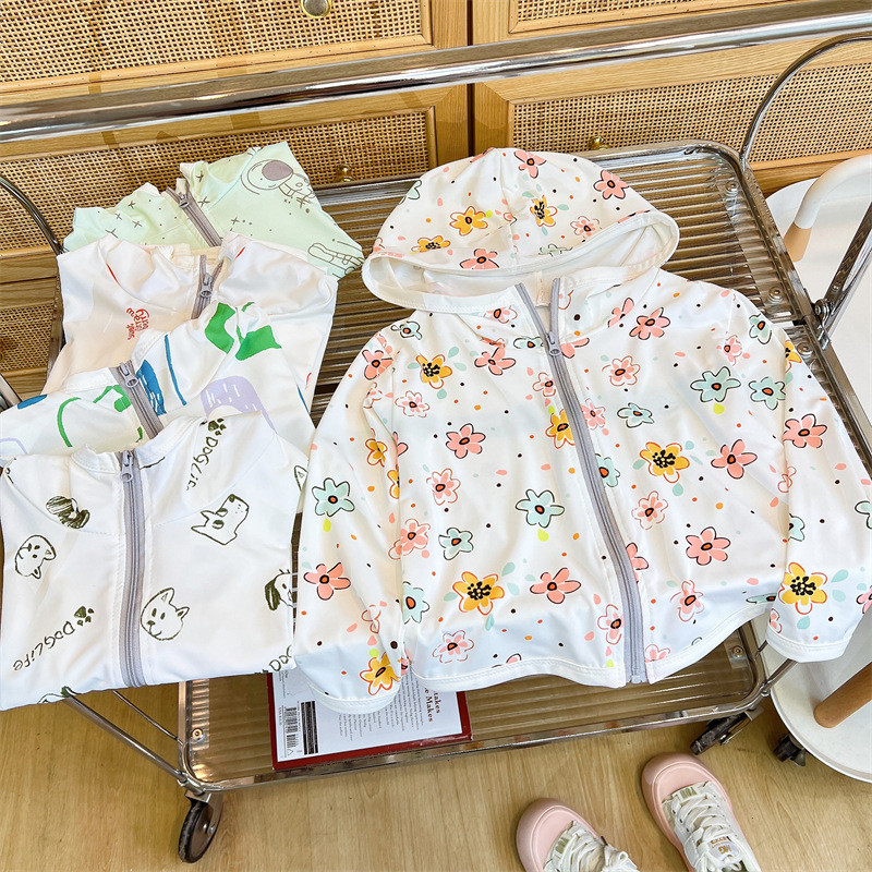 ​Trẻ Em Chống Nắng Quần Áo Mùa Hè Thoáng Khí Mỏng Phong Cách Bé Trai Bé Gái Da Quần Áo Chống Nắng Quần Áo Áo Chống Nắng 8O-130​Mã YT84