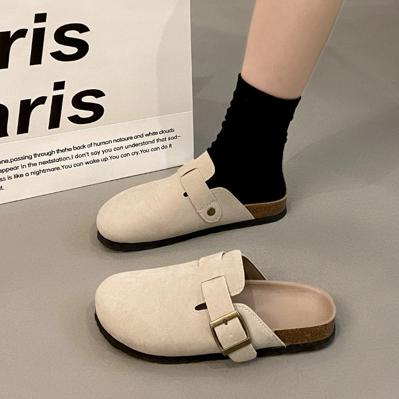 🔥Còn hàng🔥Dép đế bằng nữ,mũi tròn đế mềm,dép nữ thời trang（size35-42）