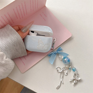 Bướm Xanh Cho AirPods 1 / 2 3 Pro Pro2 Pro3 Airpod4 Bộ Tai Nghe Bluetooth Không Dây Vỏ Bảo Vệ AirPods Pro2 Pro3 3 4 Vỏ Bảo Vệ Tai Nghe