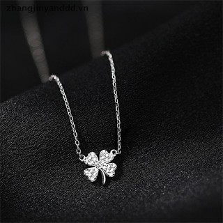 # yanddd # Bốn lá Cỏ Ba Lá May Mắn Áo Len Chokers Vòng Cổ Pha Lê Zircon Mặt Dây Chuyền Dây Chuyền Vòng Cổ Cho Nữ Trang Sức.