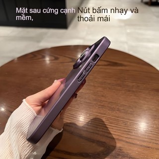 Ốp lưng iPhone chống sốc lưng nhám chống vân tay kèm kính bảo vệ camera cho iPhone 14 15 16 17 Pro Max