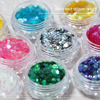 Trang trí móng tay nàng tiên cá, sequin bong bóng, chấm bi, trong suốt, hình tròn, dụng cụ làm móng cho tiệm làm móng