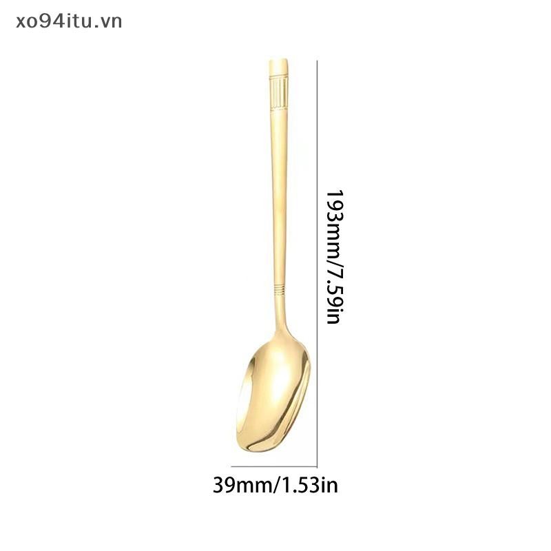 XOITU Tay Cầm Dài Thìa Vuông Đèn Lồng Thép Không Gỉ Dưa Hấu Thìa Dày Hộ Gia Đình Đồ Dùng Nhà Bếp VN