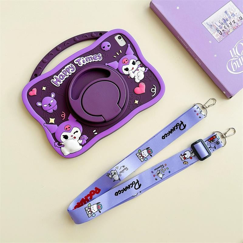 Ốp Lưng Tương Thích Cho Honor Pad X9A 11.5inch X9A 2025 X9 Pro Máy Tính Bảng Silicon Mềm Hoạt Hình Dễ Thương Tím 360°Vỏ trẻ em xoay Vỏ nhỏ