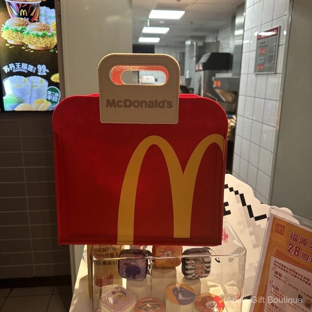 [Aria] Túi nỉ Maimai kỷ niệm 28 năm McDonald's, vẻ ngoài cao cấp, dung tích lớn, túi xách bộ sưu tập lưu trữ